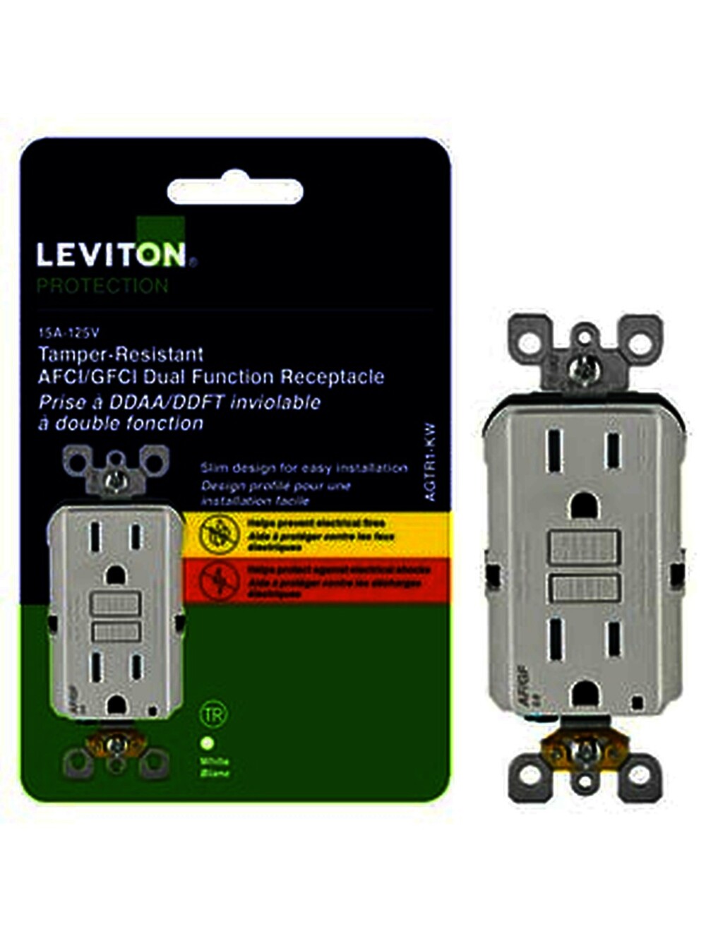 Leviton 15A Tamper-Resistant AFCI/GFCI Dual Function Outlet